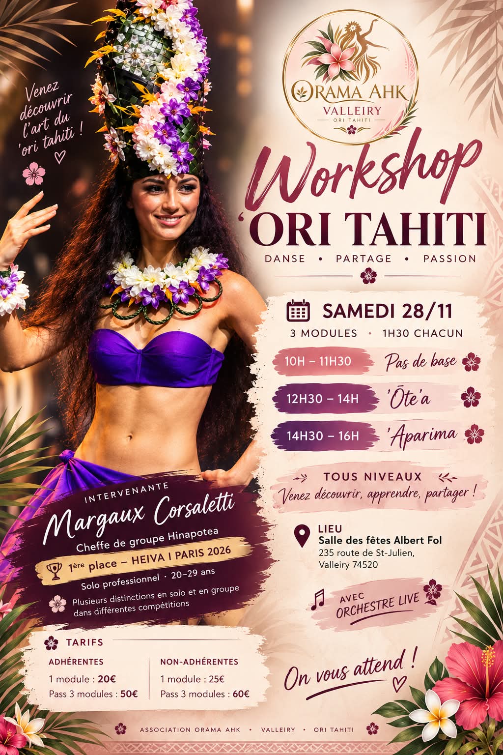 Affiche : Workshop Ori Tahiti